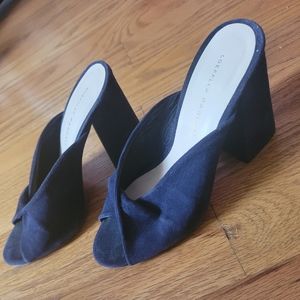 Loeffler Randall Navy Suede Twist Heels